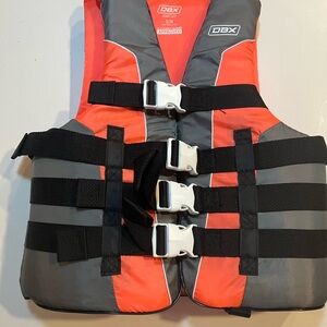 DBX Kids Swim Rashguard - Red and Gray